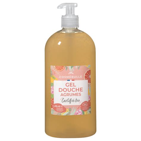 Gel douche agrumes certifié bio Cosmébulle