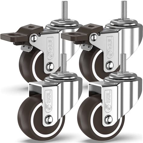 Buy GBL 2 Heavy Duty Caster Wheels With 2 Brakes M10x25 Screws Up