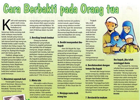 Klipingku Cara Berbakti Kepada Orang Tua