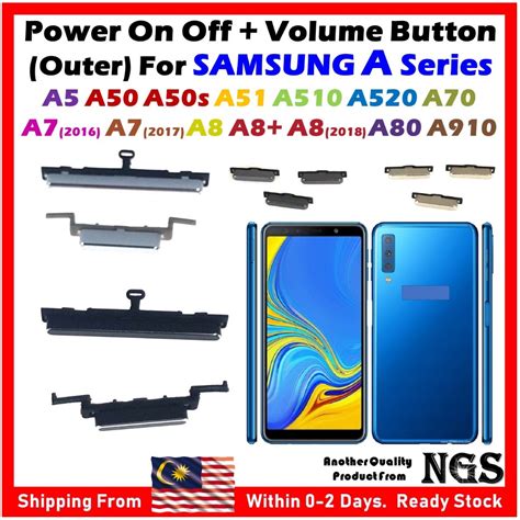 Power On Off Volume Button Fit For Samsung A5 A50 A50s A51 A510 A520 A70 A710 A720 A8 A8 A8