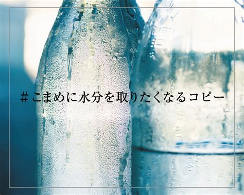 こまめに水分を取りたくなるコピー | ペンギンギン | キャッチコピーの専門店