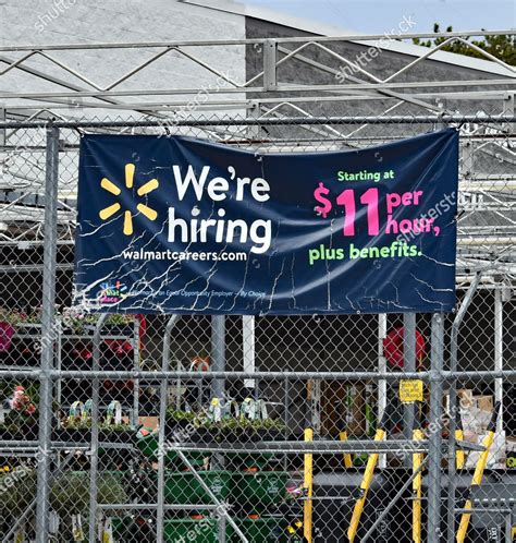 Walmart Now Hiring Signs Location Editorial Stock Photo Stock Image