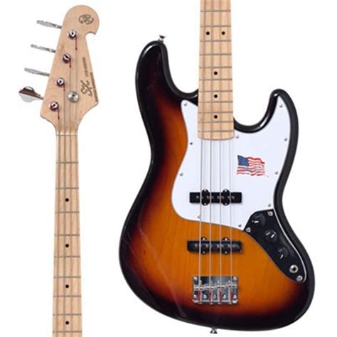 Baixo Sx Sjb Alder Ts American Alder Jazz Bass Cordas Sunburst