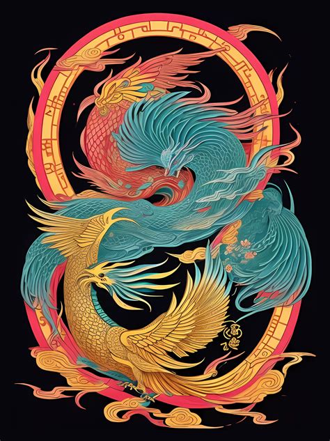 Wall Art Print | Luck and the Japanese Phoenix Symbol | Europosters