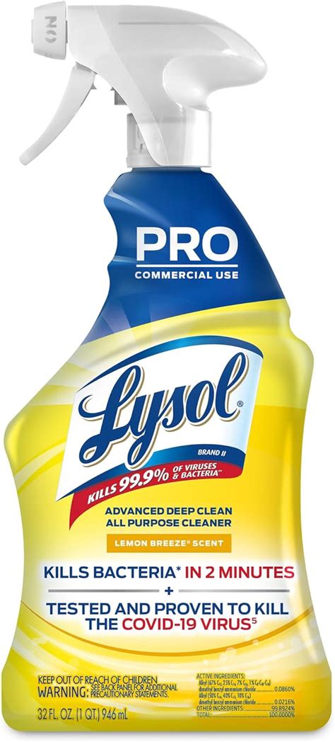 Amazon Lysol Pro All Purpose Cleaner Advanced Deep Cleaning