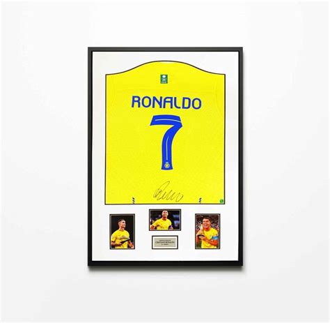 Authentically Signed Cristiano Ronaldo Autograph Al Nassr Framed Shirt Etsy