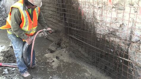 Soil Nailing Shotcrete With Acti Gel Youtube