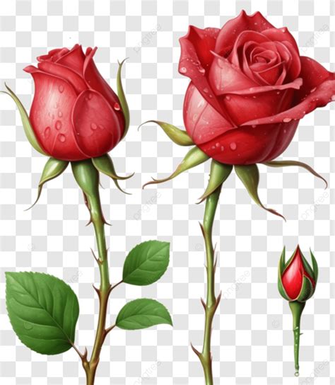 Rose Isolated In White Background No Shadow With Clipping Path Red