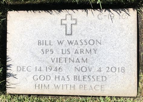 Billy Wayne Bill Wasson Find A Grave Memorial