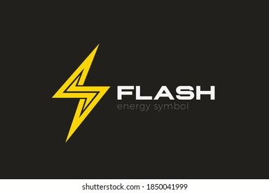 Flash Thunderbolt Energy Power Logo Modelo Vetor Stock Livre De