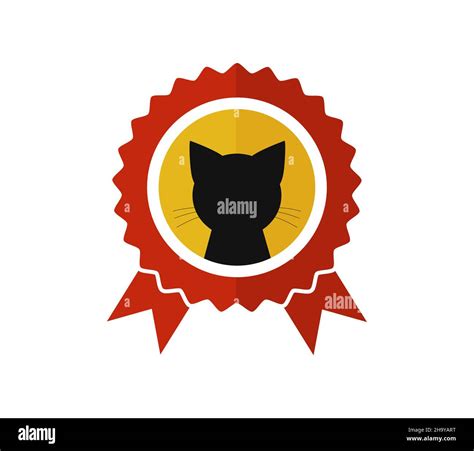 The best cat badge award. Vector illustration Stock Vector Image & Art ...