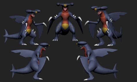 Descargar Archivo Stl Gible Gabite Y Garchomp Poses Diferentes Cada