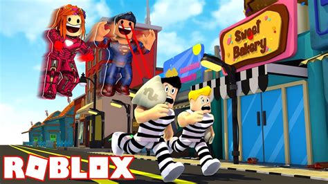 SUPER HERÓIS SALVARAM O DIA no ROBLOX Mad City LOBINHO YouTube