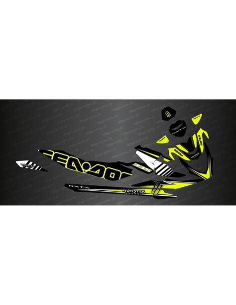 Kit D Coration Monster Race Edition Yellow Green Seadoo Rxt X