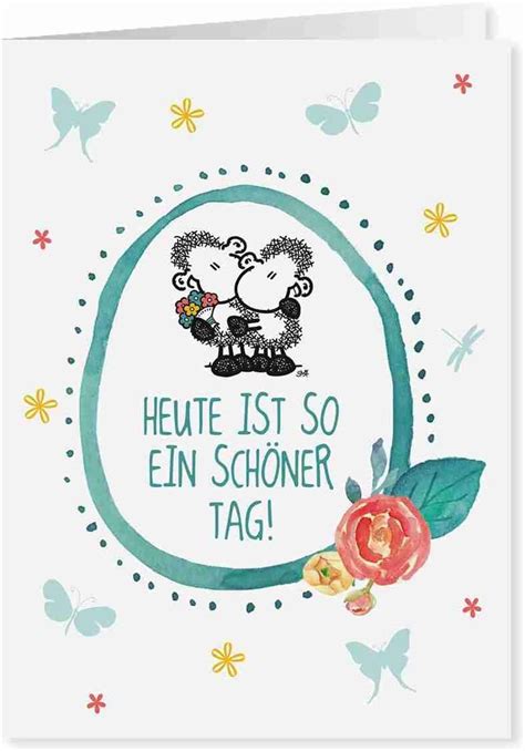 Heute Ist So Ein Sch Ner Tag Midi Gru Karte Von Sheepworld