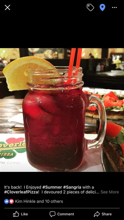 Sangria At The Cloverleaf In Eastpointe MI Mason Jar Mug Mason Jars