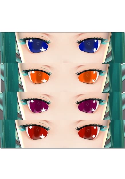 Vroid Eyes Texture Pack Eyeline Eyelash Included Yatsu Booth B