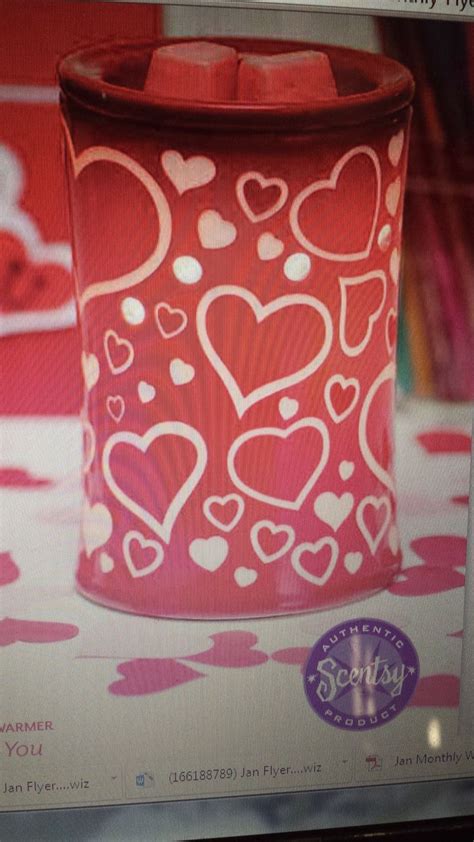 I Heart You Scentsy Warmer Valentines Hearts Red White Scentsy