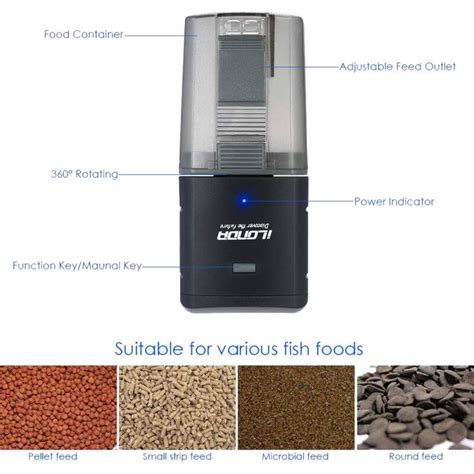 ILONDA Automatic Fish Feeder Timer Fish Food Dispenser