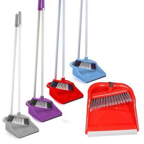 Strong Long Handled Dustpan Brush Set Dust Pan Set Broom Sweeper For