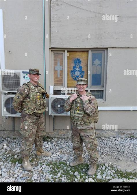 Maj Andrew C Parker Right 595th Transportation Brigade Chaplain