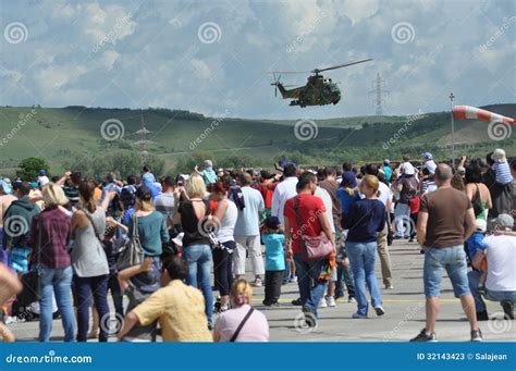 Puma Helicopters In Flight During A Military Parade Editorial Stock