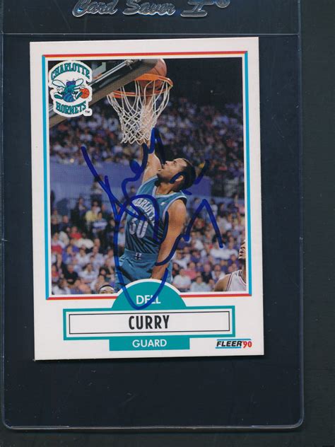 1990 91 Fleer 18 Dell Curry Hornets Signed Auto E114 EBay