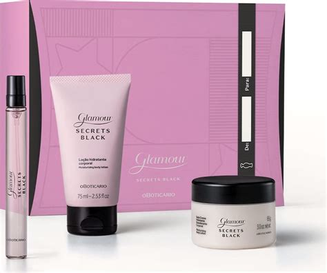 Conjunto Glamour Secrets Black o Boticário | Beleza na Web