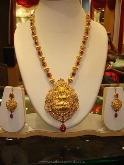 22k Gold Coral Necklace Design South India Jewels