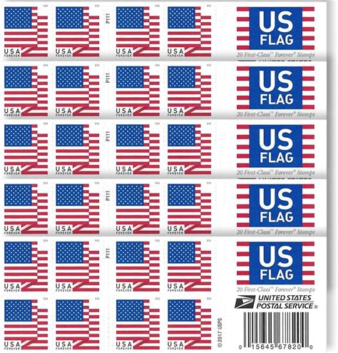 Usps Forever Stamps Postage 2019 Of U S Flag Booklet 20 For Etsy