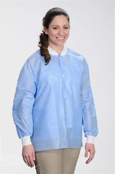 Valumax Extra Safe Autoclavable Lab Jacket Medical Blue Xs Hip Length Breathable 3 Pockets