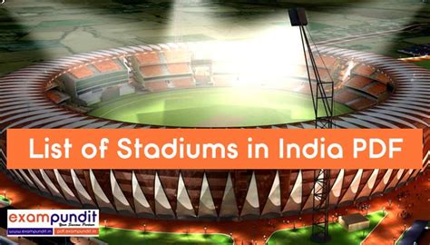 List Of Stadiums In India Pdf