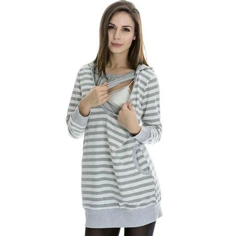 Autumn Sweater Maternity Nursing Hooded Hoodies For Pregnant Women