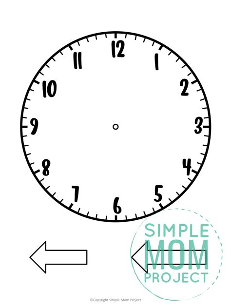 Free Clock Template Printable For Kids