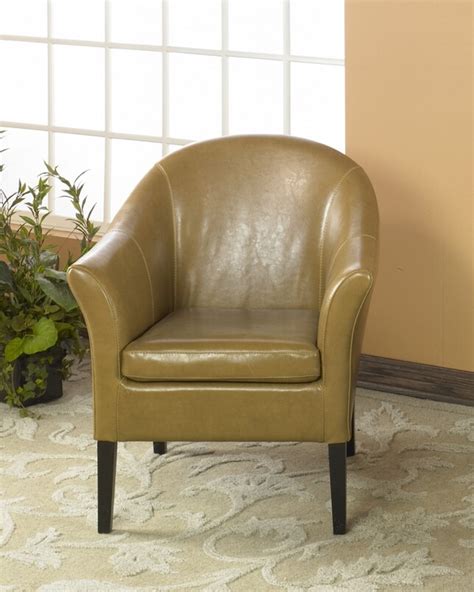 Armen Living 1404 Camel Leather Club Chair Al Lcmc001clca At