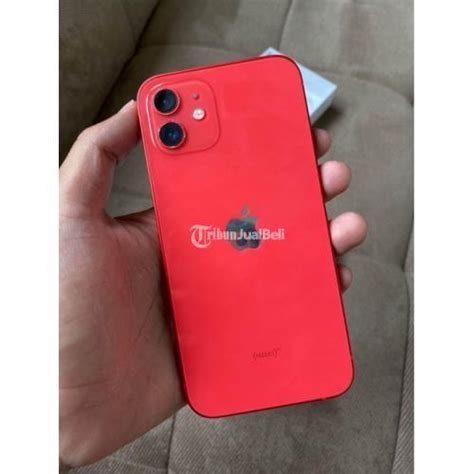 HP IPhone 12 128 GB Bekas Warna Merah Fullset Kondisi Mulus Di