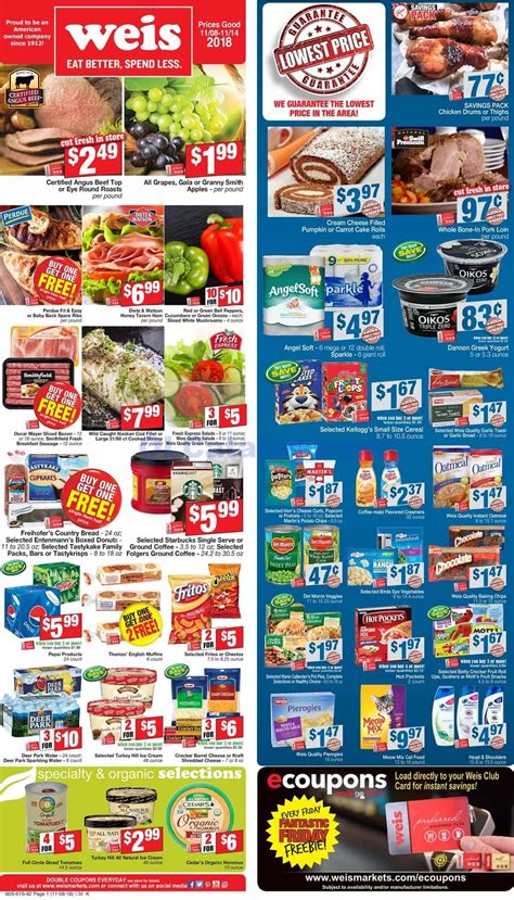 Weis Markets Circular November 8 14 2018 Check Latest Weis Markets