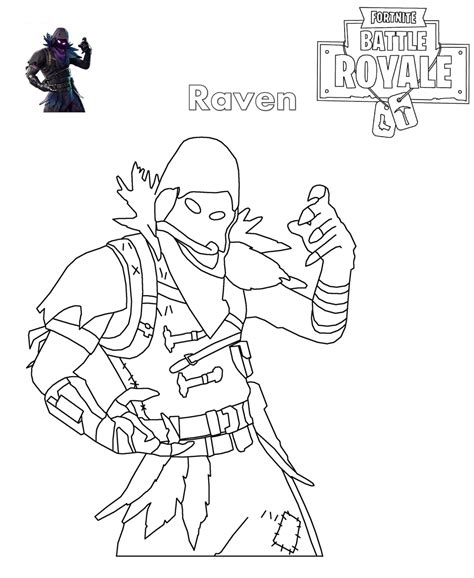 Fortnite Raven Coloring Pages Coloring Cool