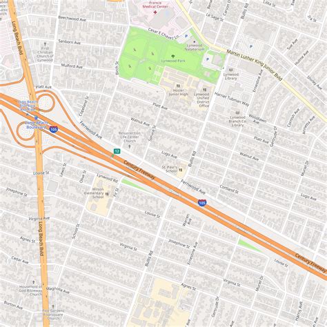 South Gate Modern Atlas Vector Map Boundless Maps