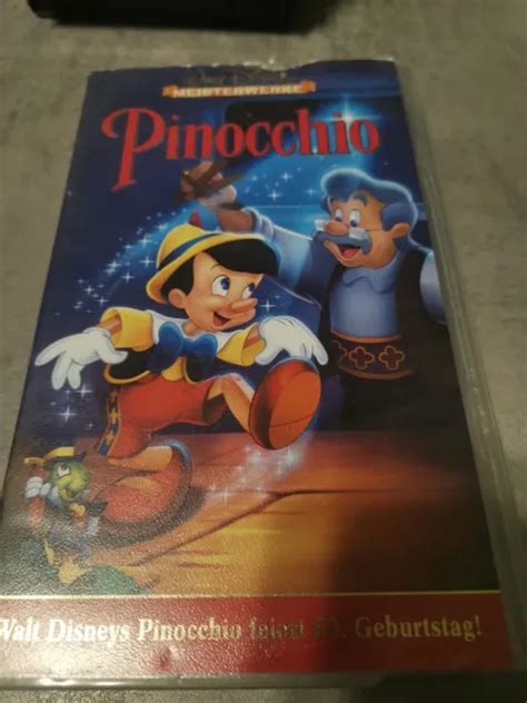 VHS PINOCCHIO WALT Disney Meisterwerke Zeichentrick Klassiker 60