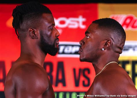 Efe Ajagba Vs Stephan Shaw Ajagba Tries To Intimidate Shaw At Weigh In