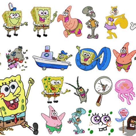 Matriz De Bordado Bob Esponja E Sua Turma Elo