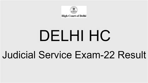 Delhi Hc Judicial Service Exam Result Cut Off Marks