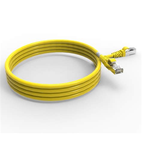 Cordon Rj45 Cat7 Sftp 100 Ohms Lsoh Surmoule Jaune Lg 2m