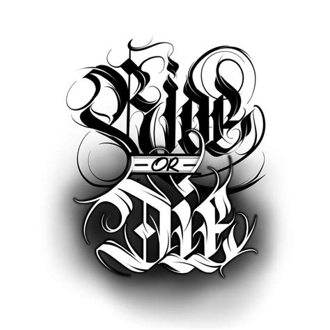 Ride Or Die Tattoo Fonts