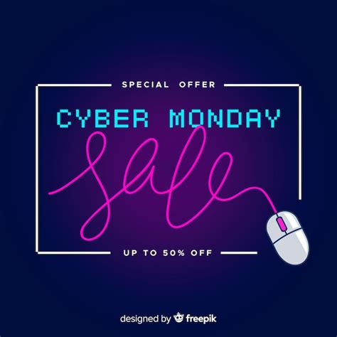 Free Vector Flat Design Cyber Monday Sale Banner