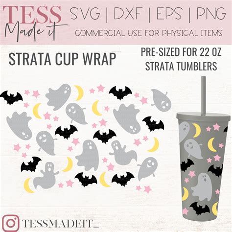 Halloween Strata Svg Ghost Strata Cup Svg Tess Made It