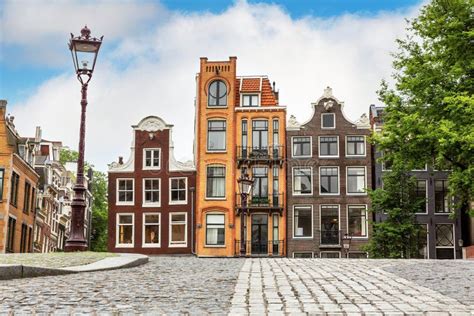 Traditional Dutch Townhouses In Amsterdam Stock Image Image Of