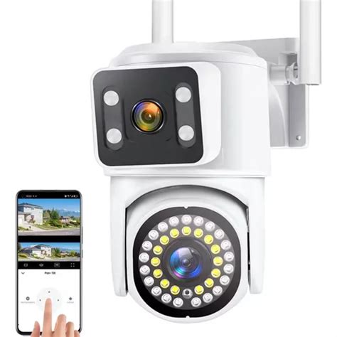 Cámara Seguridad Exterior Doble Lente Hd 6mp Wifi 360 Alarma MercadoLibre