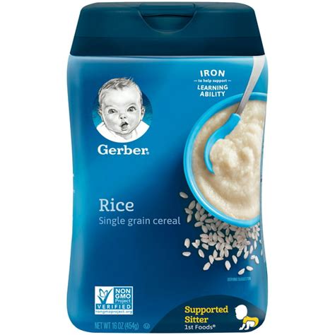 Gerber Single-Grain Rice Baby Cereal, 16 oz. - Walmart.com - Walmart.com